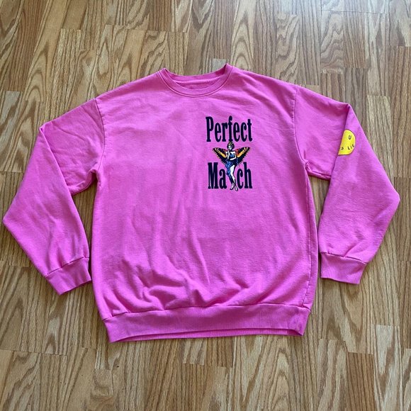 BOYS LIE PERFECT MATCH PINK CREWNECK SWEATPANTS SET SZ S M - Picture 5 of 12